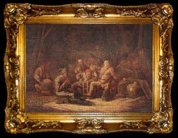 framed  Jan Gerritsz. van Bronckhorst Peasants in the Tavern, ta009-2